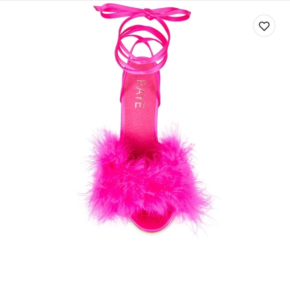 Farah feather lace up heel by raye - Picture 4 of 9